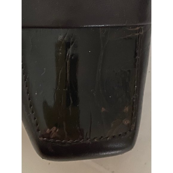 Franco Sarto Fever Dark Brown with Croc Print‎ Leather Pump Heels Women's 8M - Picture 9 of 12